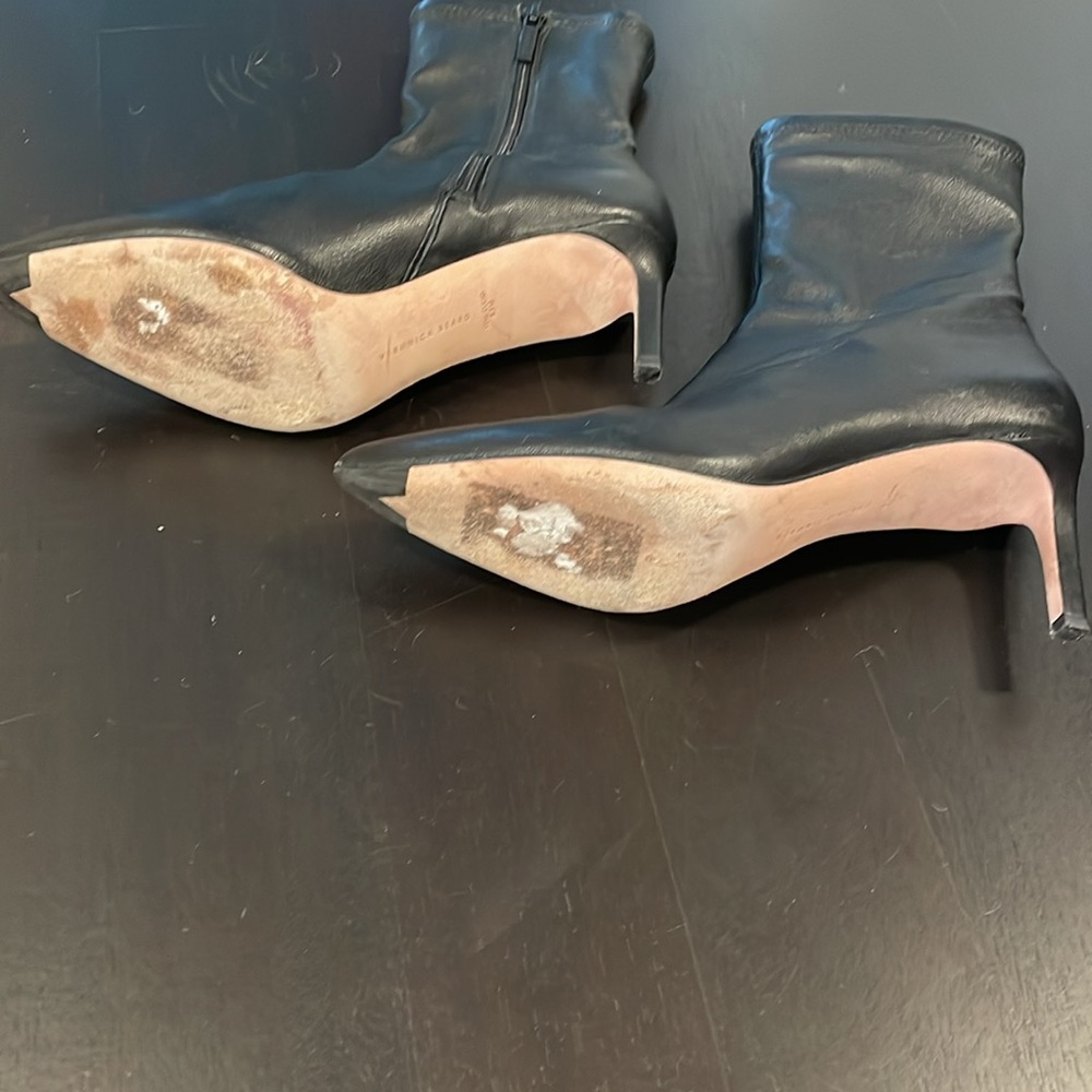 Veronica Beard Black Ankle Boots - Picture 4 of 7